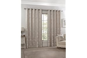 Emma Barclay Blossom - Lined Eyelet Jacquard Curtains in Cream - Width 90 x Drop 90" (228 x 228cm) (BLOS9090CRM)