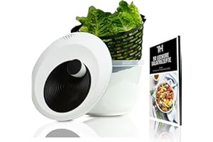 Centrifuga Per Insalata SILBERTHAL In Acciaio Inox Da 4,5 Litri - Senza BPA, Fondo Antiscivolo, Lavabile In Lavastoviglie