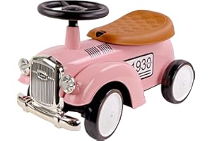 TURBO CHALLENGE - Retrò Vintage - Camminatore - 119184 - Ruote Libere - Rosa - Max 25 kg - Plastica - Giocattolo per Bambini - Regalo - Compleanno - Decorazione - Camera - A partire dai 12 mesi