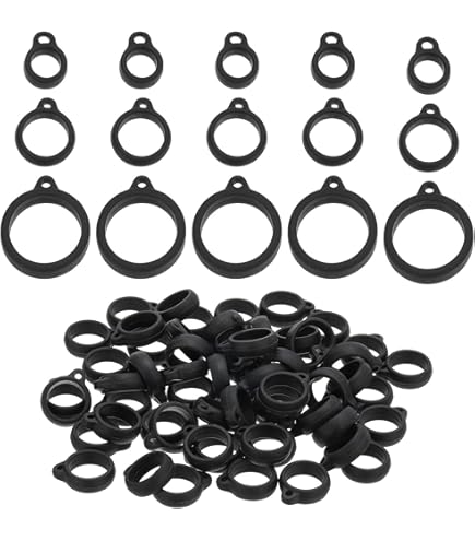 Framendino, 160 Pack Anti-Lost Silicone Rubber Ring Holder Adjustable Cases Necklace - View #14