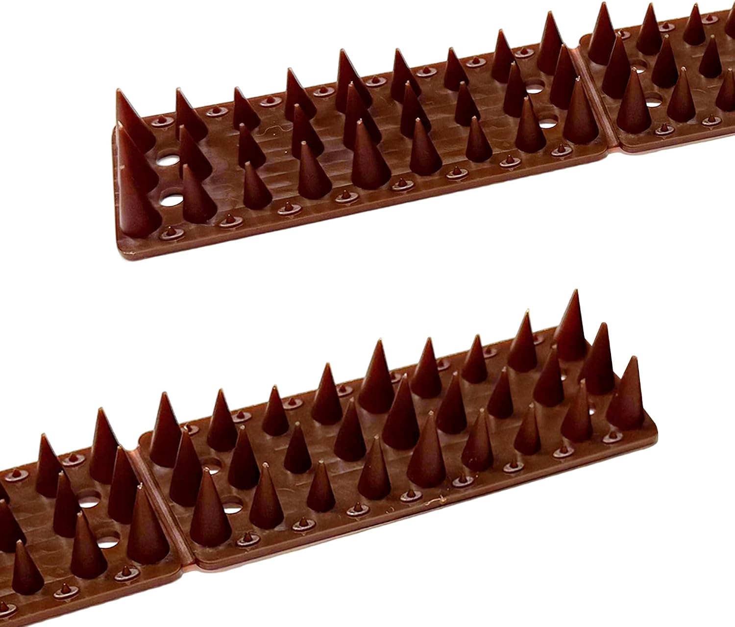 KOKMEYA - Puntas de paloma, marrón, paquete de 12, puntas de pájaro para exteriores para mantener alejadas a los gatos, mapaches, ardillas y palomas, puntas para gatos para jardín interior y exterior