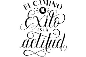 CREATIVASS Vinilo Adhesivo Frases Motivadoras Pared Dormitorio Decorativo Espejo Familia Hogar Pegatina Adhesiva Cocina Adolescentes Habitación (50x60cm, El Camino Al Éxito Es La Actitud)