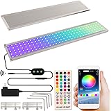 Planted LED Aquarium Lights Extendable Bracket Fish Tanks Lights With Bluetooth APP Control,Remote Controller,7/24 Automated 