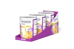 FontActiv diaBest Vainilla 3PACK | 3x400g | Suplemento Nutricional con Fibra de Bajo Índice Glucémico para Adultos y Mayores - Amazon Exclusive