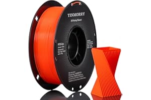 ‎TINMORRY Filament PETG 1.75 mmm, TINMORRY Szybki filament PETG-Eco do druku 3D, Kompatybilny z większością drukarek 3D FDM, 1 KG 1 szpula, Pomarańczowy
