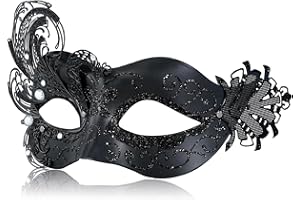 MYSEUNI 2024 Neue Maskerade Maske für Frauen Pfau - Schmetterling Metall Venezianische Maske für Fasching, Kostümparty, Karneval