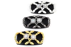 ‎KYTPYI Kytpyi haarkamm zum stecken, haarkämme zum stecken, 3 Stück elastische Perlen-Haarkämme, doppelseitige Clips, Haarkamm für Frauen und Mädchen, DIY-Haar-Styling, Haar-Accessoires für den Alltag