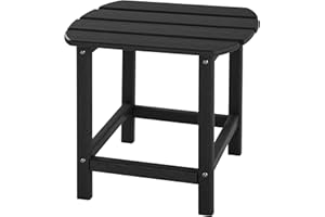 TecTake 800815 Table d’Appoint Extérieure Table Basse de Jardin Design Adirondack 48x37,5x45,5cm Résistante aux intempéries – Diverses Couleurs (Noir)