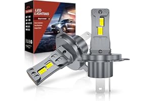 AUXIRACER H4 LED, 6500K Bianco Freddo 30000LM luminosità 500%, H4 LED Lampadine Plug and Play,1:1 Mini Dimensioni, per Abbaglianti/Anabbagliante/Fendinebbia, 2Pezzi