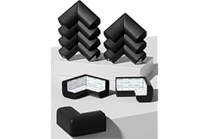 Fozobaiy Baby Corner Protectors,Baby Proofing Foam Edge Guard,Table Protectors For Kids,Suitable For Coffee Table Desk Furniture Fireplace Sharp Corners,10 Corner pads (Black)