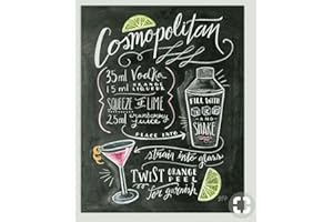 Ducomi Quadri Vintage Targhe Metallo Decorative - Stampe Americane per Muro Parete - Quadro Metallico Appendere - Accessori Arredo Soggiorno (Cocktail 10790)