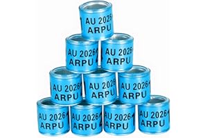 FULAIERGD 100Pcs Multicolor Aluminium Taubenbeinringe Taubenbeinringe Identifizieren Bänder Kunststoff mit 2026 AU Training Identifizieren Vögel Fußring