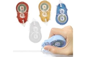 CQQNIU Lot de 4 rouleaux de colle transparents à pois double face pour travaux manuels, cartes, photo, journal et scrapbooking