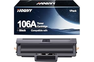 NOGIVY 106A W1106A Toner Kompatibel für HP 106A W1106A Toner für Laser MFP 137fwg 137fw 135r 135w für Laser 107w 107a 107r mit Chip (1 Schwarz, Mit Chip)