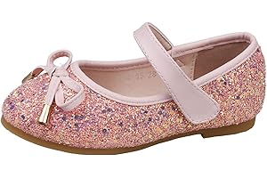 WUIWUIYU Fille Chaussures Ballerine avec Paillettes Brillants Respirable Comfortable