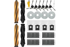 Laimaiou Recambios para el robot aspirador dreame X50 Ultra Complete / L40s Pro Ultra/Mova V50 Ultra Complete 2 juegos de cepillos principales, 4 filtros, 6 cepillos laterales, 4 paños, 4 bolsas