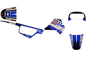 GRAPH COVER KIT DECO MOTO CROSS YAMAHA PW 50 FACTORY BLEU ROUGE