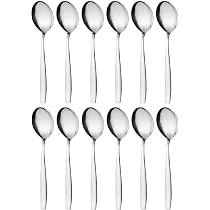 Cuillères à Café En Acier Inoxydable GRÄWE - Lot De 12 - Polies Main - Lave-Vaisselle - Longueur 13.5cm