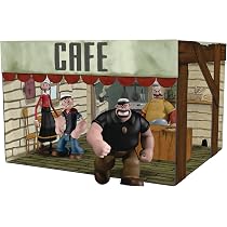 Mezco Toys 5 Points Popeye Action Figure Deluxe Box Set - Braccio Di Ferro 9 Cm, Figura Snodabile Da Collezione, Set Regalo