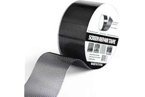 MLEJU Fliegengitter Reparatur Klebeband 10 cm x 6 m, (EXTRA BREIT & LANG), Selbstklebendes Reparatur Set für Fliegengitter, Wasserdicht & Reißfest, Starkes Klebeband für Fenster und Türen - Schwarz