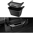 BASENOR 2024 Upgrated Model Y Trash Can Organizer Rear Center Console Organizer Rear Bin 2nd Row Seat TPE Backseat Storage Box Garbage Can with Anti-Slip Lid Cover, for Model Y Accessories Gen 2