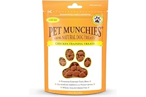 Pet Munchies Chicken Dog Training Treats, Grain Free Tasty Bites with Natural Real Meat, Low in Fat 50g
