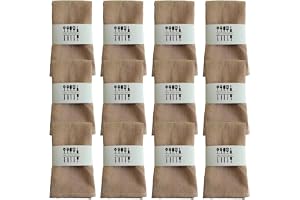 Tygservetter khaki, 12-pack 40 x 40 cm servetter bröllop, bordsdekoration servetter födelsedag, linneservetter återanvändbara