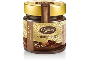 Caffarel Gianduia 1865 Crema Spalmabile Cioccolato Gianduia con 40% di nocciole italiane IGP, in vetro 210g