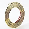 Gold Self Adhesive 3d Wall Edging Strip Peel and Stick Trim Seam Wall Sticker Decor Tape Decorative for Ceiling/Corner/Mirror/Furniture/Door/Wardrobe/Home and Auto Decor (0.8CM*5M/0.31IN*16.4FT)