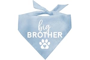 TEES & TAILS Bandana per cani Big Sister Heart Paw o Big Brother Heart PawGender Reveal Baby Annuncio (Baby Pink o Baby Blue)
