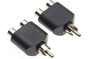 KEPLE Rozgałęźnik i rozgałęźnik fonii RCA 2 x gniazdo RCA, 2 Sztuki
