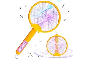 Pipihome Elektryczna łapka na muchy, Elektryczny Zabójca Owadów Mosquito Swatter łapacza owadów Pest, Bateryjna packa na komary do wewnątrz i na zewnątrz