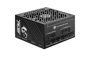 MSI MPG A850GS PCIE5 Bloc d'alimentation Prise EU, 850W, Certifié 80 Plus Gold, ATX 3.1, Compatible PCIe 5.1, Deux câbles 12V-2x6 natifs avec connecteurs Bicolores, ATX, câbles à Gaine gaufrée