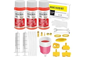 BIBOKLTIY Brake Bleed Kit for Shimano, Hydraulic Disc Bike Brake Bleeding Kit, Bicycle Hydraulic Brake Bleed Kit with 180ml Mineral Oil Brake Fluid, for Deore, Saint, XTR, XT etc.