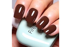 Firedeep Smalto per unghie marrone, bottiglia grande da 16ML Smalto per unghie marrone scuro cioccolato Manicure Salone UV/LED Soak Off Autunno Inverno Natale Smalto per unghie 1Pz.