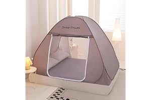 GLKEBY Zanzariera oscurante con copertura 150 x 200 x 150 cm, impermeabile, portatile, installazione istantanea per casa, campeggio, viaggi e uso esterno, durevole e facile da riporre