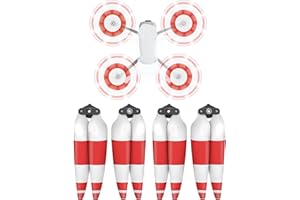 CERFFOOL Hélices pour DJI Air 3/3S faible bruit 8747F Wing Blade à dégagement rapide hélices de remplacement pour accessoires de drone (2 paires x blanc + rouge)