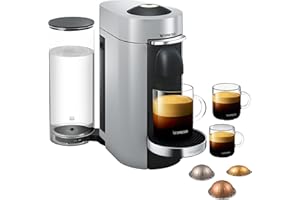 Nespresso Vertuo Plus Automatic Pod Coffee Machine for Americano, Decaf, Espresso by Magimix in Silver