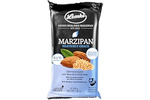 ‎LEMKE - FEINES BERLINER MARZIPAN SEIT 1902 Lemke Berliner Heavenly Grace Marzipan, 200g/Edelmarzipan mit Mandelstückchen-Vegan- Backmarzipan