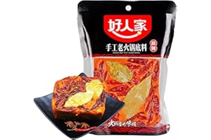 BAILINHOU Authentique fond de soupe pour hot pot chinois, 500 g, sauce épicée Haorenjia pour bouillon de hot pot sichuanais, importée de Sichuan, Chine.