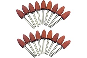 LUO KE 18Pcs Bullet Shape Abrasive Mounted Stone Grinding Tool for Dremel Rotary Tools