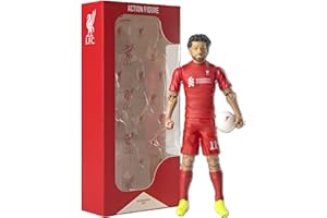 Megableu - Salah Football Figure - 20cm - Large Realistic & Articulated Football Figure - Official Licensed Product - 10 Points of Articulation - Liverpool FC Football - Gift Idea for Mo Salah Fans