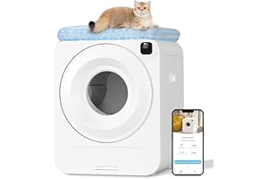 ANGEL SHIELD Selbstreinigende Katzentoilette, Automatische Katzenklo mit Intelligente Gesundheitsüberwachung APP 60L Extra Große Kapazität mit Geruchsentfernung Geräuschloser Reinigung für mehrere Katzen