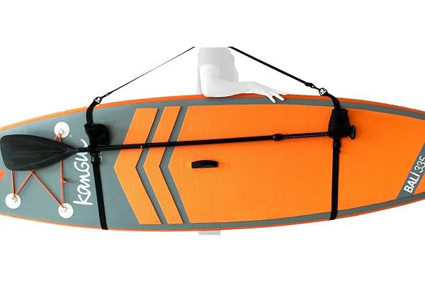 Kangui - Sangle de Portage pour Stand up Paddle Gonflable avec Fixation pagaie