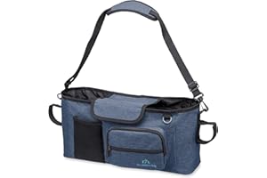 FYL COMPANY Fyl For Mother & Baby, Borsa Organizer Per Passeggino - Borsa inglesina Universale Grande - Borsa Portaoggetti Neonato Per Passeggino Porta Oggetti Passeggino Neonati -Borsa Carrozzina Inglesina (blu)