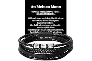 Coldbling Ich Liebe Dich Geschenke für Männer, Armband für Papa Mann Sohn, Papa Männer Geschenk Weihnachten, Lederarmband Geschenk für Männer Ihn Sohn Vater zum Valentinstag Weihnachten Vatertag