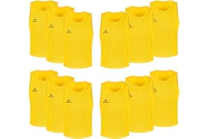 FIBOGOUP Pettorine per allenamento a squadre,Divise da allenamento per squadre di calcio e basket,gilet traspirante,Taglie multiple adatte per 115-180+,M-XL