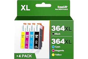 NewLift 364XL Multipack Druckerpatronen Kompatibel für HP 364 XL Tintenpatronen Deskjet 3070A 3520 3524 3522 officejet 4620 4622 4610 Photosmart 5510 6510 5515 5520 5524 7510 7520 (4er-Pack)