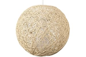 MiniSun | Small Modern Cream Lattice Globe Ceiling Pendant Light Shade | Pendant Lights, Home Décor & Improvement Essential | 200mm Shade Width