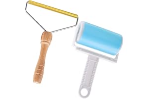Tahbarshi Rasoir Anti Bouloche Manuel, Brosse Anti Poils Chien Chat Animaux pour Tapis, Rouleau Anti Poils Animaux en Gel Collant Lavable et Réutilisable pour Vêtements, Canapé, Lit, Voiture